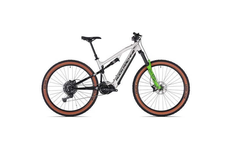 El MTB Rock Machine eBlizzard 30 S DVO Edition Gloss Silver/Black/Grey
