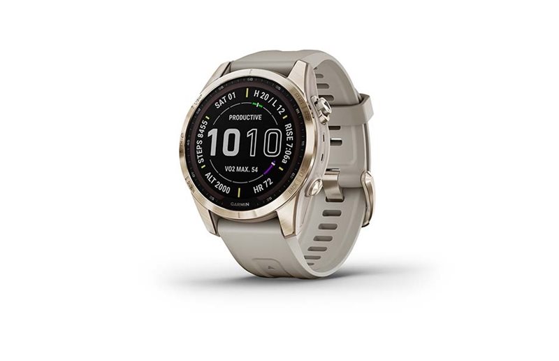 Garmin Multisport-älykello Fenix 7S Sapphire Cream Gold Titanium, Light Sand Ranneke