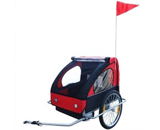 Cykelvagn VidaXL för barn med extra koppling röd
