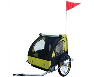 Cykelvagn VidaXL för barn med extra koppling gul