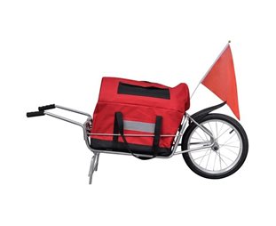 Cykelvagn VidaXL Enhjuling inkl. väska röd