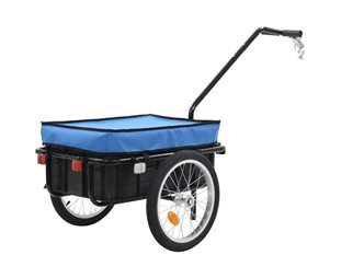 Cykelvagn VidaXL vagn/handkärra stål svart och blå