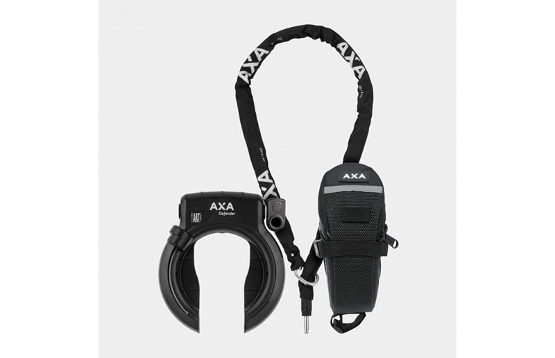 AXA Ramlås Defender + AXA Ramlåskätting Plug-in RLC 140 cm 5.5 mm + väska