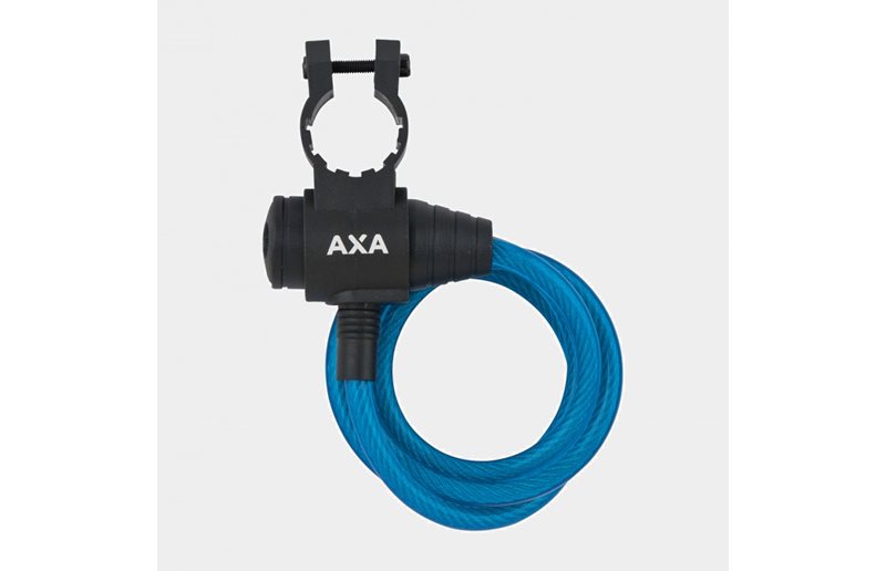 AXA Spirallås Zipp 120 cm 8 mm blå inkl. fäste