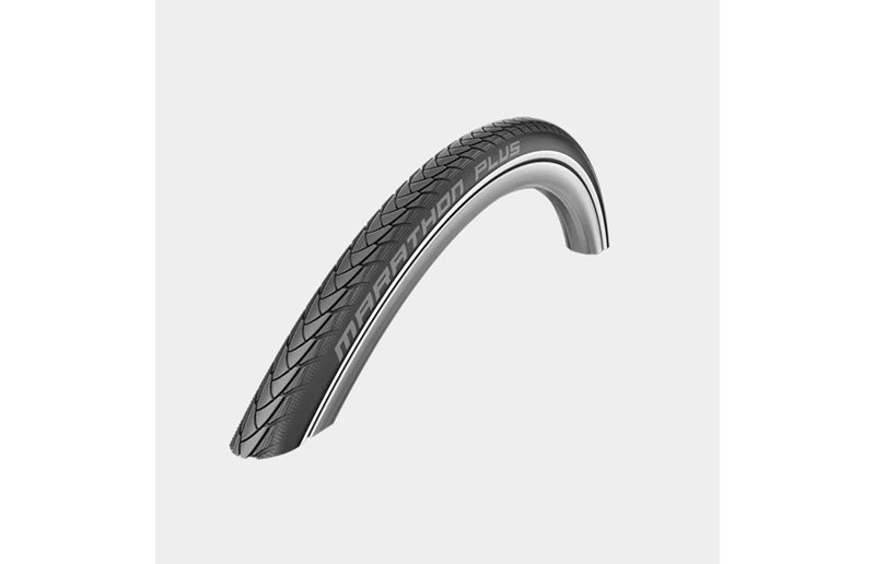 Pyörätuolin rengas Schwalbe Marathon Plus Musta 'N' Roll SmartGuard 25-489 (22x1.00) Heijastava Musta