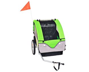 Cykelvagn VidaXL för barn grå och grön
