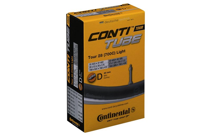 Continental Pyöränsisäkumi Tour Tube Light 32/47-622/635 Pyöränventtiili 40 mm