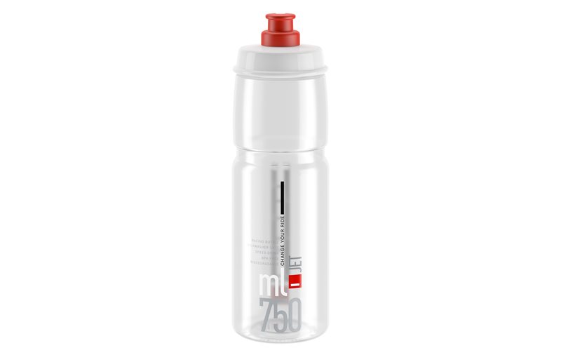 Sykkelflaske Elite Jet Clear/Red/953