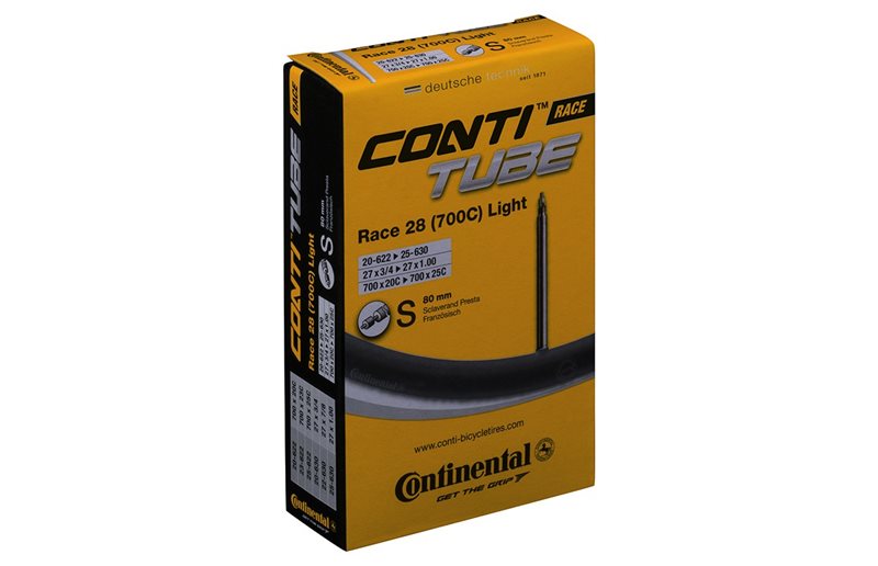 Continental Pyöränsisäkumi Race Tube Light 20/25-622/630 Kilpailuventtiili 80 mm