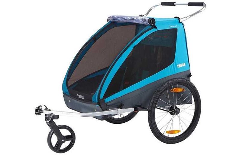 Pyöräkärry Thule Coaster XT (kahdelle lapselle) Sininen