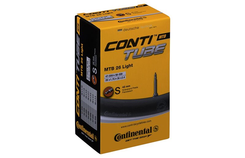 Continental Pyöränsisäkumi MTB Tube Light 47/60-559 Kilpailuventtiili 42 mm