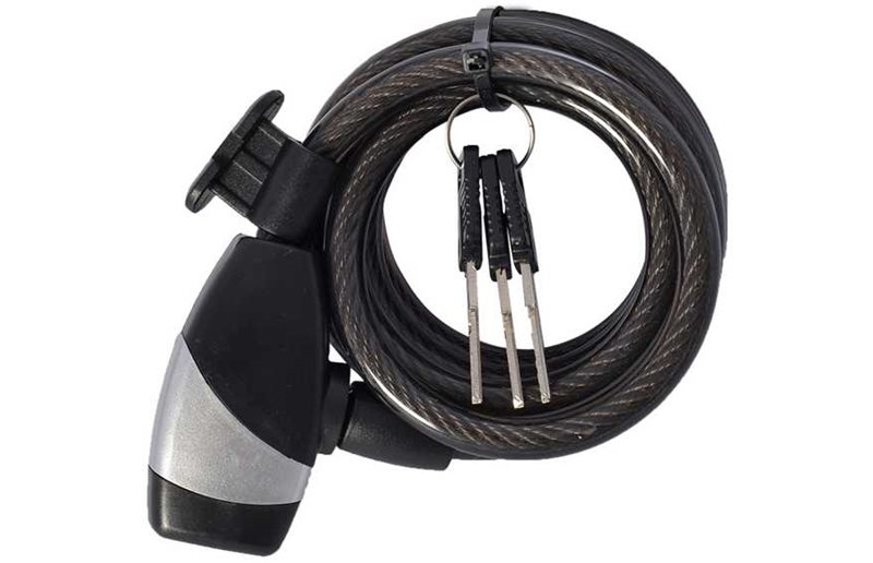 Vaijerilukko OXC Keycoil 10mm/180cm