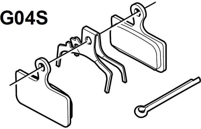 Bremseklodser Shimano G04S metallic 1 par