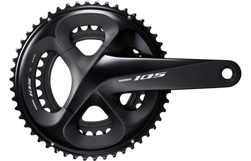 Krankset Shimano 105 FC-R7000 2 x 11 gear 50/34T 172.5 mm sort
