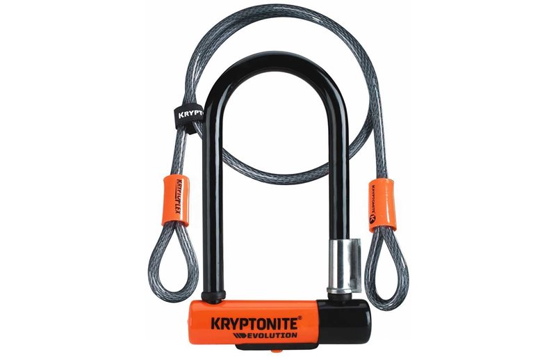 Bøjellås Kryptonite Evolution Mini-7 inkl. låsekabel SSF-Godkendt 8.3 x 17.8 cm