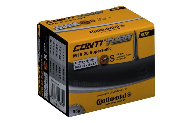 Cykelslange Continental MTB Tube Supersonic 47/55-559 Racerventil 42 mm