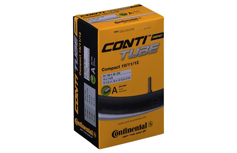 Sykkelslange Continental Compact 10/11/12'' Schrader 34mm 44/62-194/222