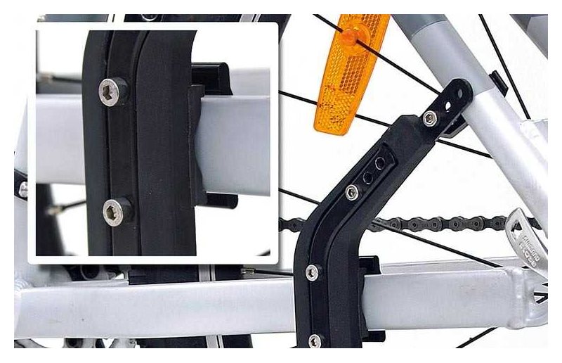 Cykelstøtte Hebie Fox L bagstagsmonteret 26-28" sort