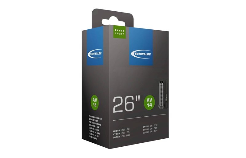 Schwalbe Cykelslange AV 14 Extra Light 40/60-559 Autoventil 40 mm