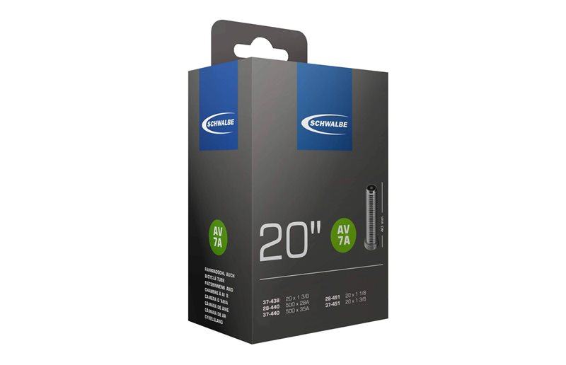 Schwalbe Sisärengas AV 7A Vakio 28/37-438/451 Autoventtiili 40mm