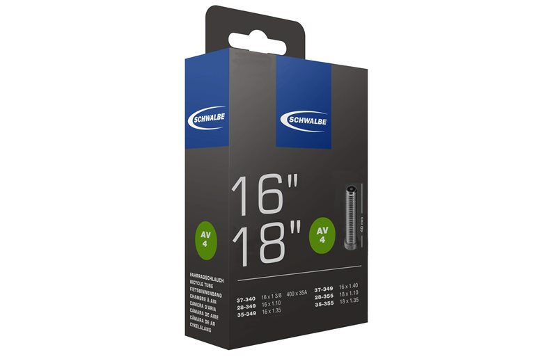Sisärengas Schwalbe AV 4 Standard 16/18" 28/37-340/355 AV Schrader/Autoventtiili 40mm