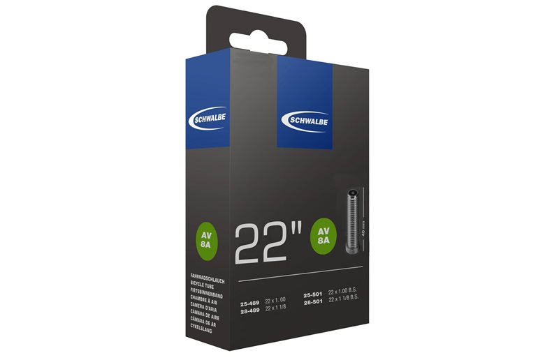 Schwalbe Cykelslang Av 8A Standard 25/28-489/501 Bilventil 40 mm