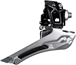 Forskifter Shimano 105 FD-R7000-F, 2 gears, rammebeslag, sort