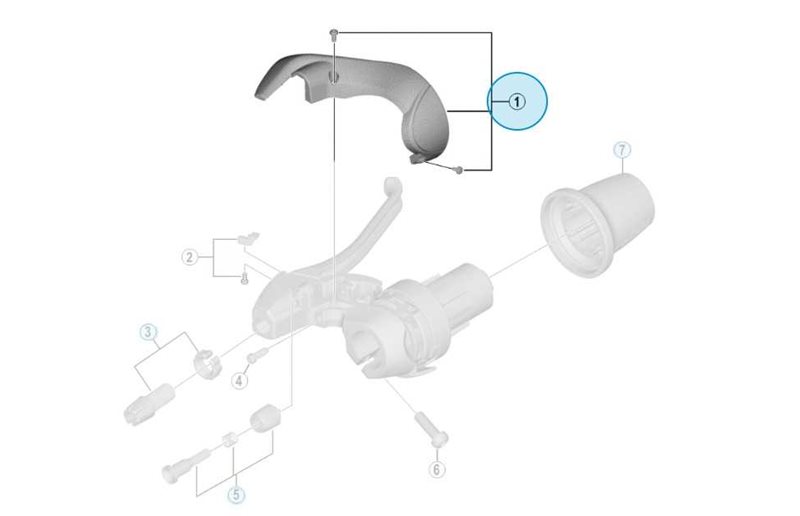 Shimano Indikaattorikansi Sb-C3000-7 Sis. Ruuvi Hopea