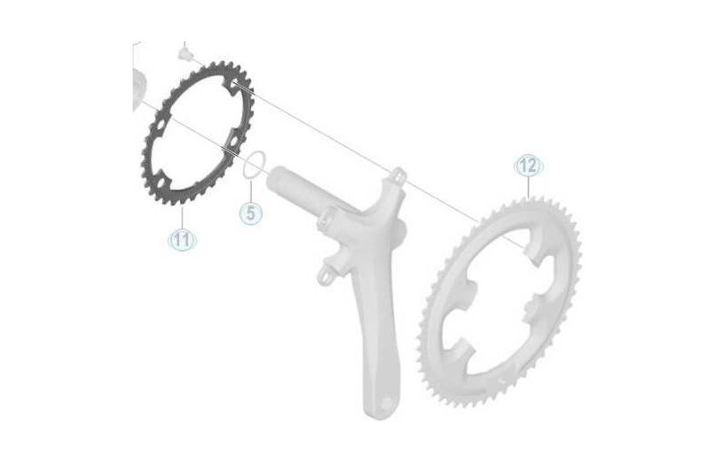Drev Shimano Tiagra FC-4700 110 bcd 2 x 10 gear 36T sort