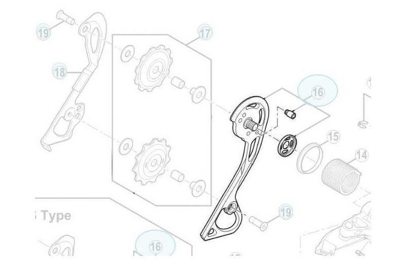 Ydre Cage Shimano RD-M786 GS