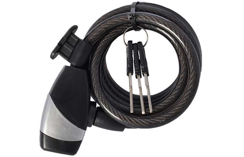Vaijerilukko OXC Keycoil 12mm/150cm