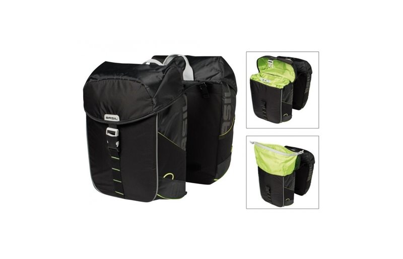 Taske Basil Miles Double Bag 32L Black Lime