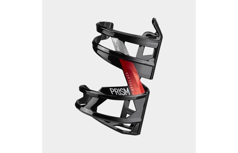 Flaskeholder Elite Prism Left sort/rød