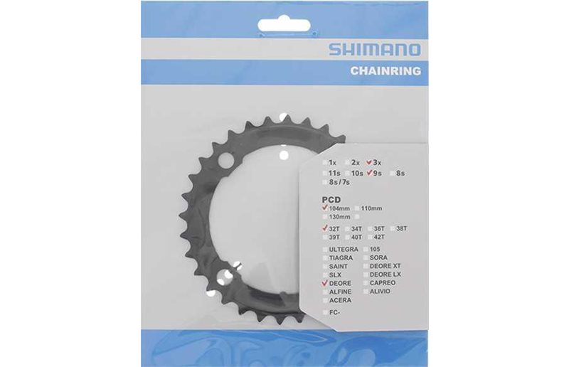 Shimano Eturatas Deore FC-M590 104 BCD 9-vaihteinen 32T Musta