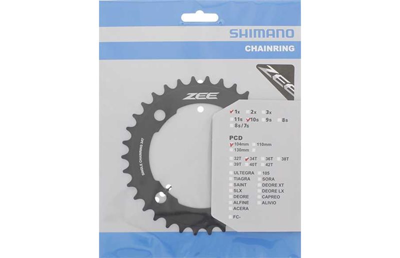 Drev Shimano ZEE FC-M640 104 bcd 10 gear 34T sort
