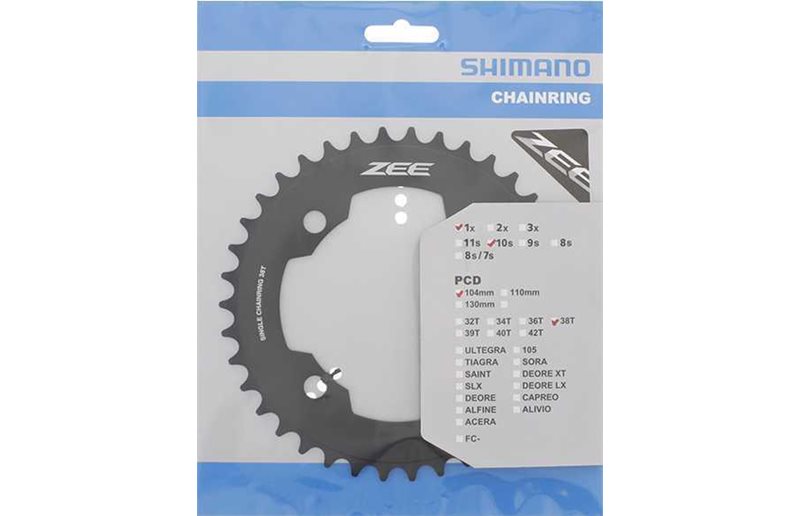 Drev Shimano ZEE FC-M640 104 bcd 10 gear 38T sort