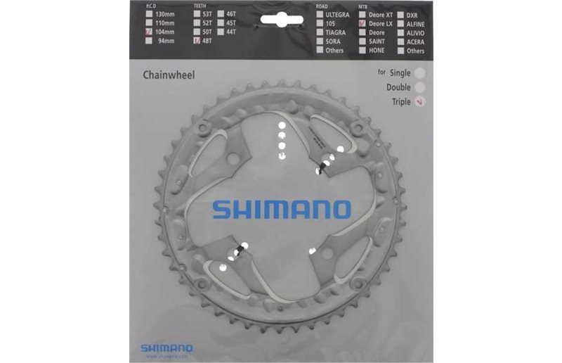Shimano Eturatas Lx FC-T671 Ketjusuojalle 104 BCD 10-vaihteinen 48T
