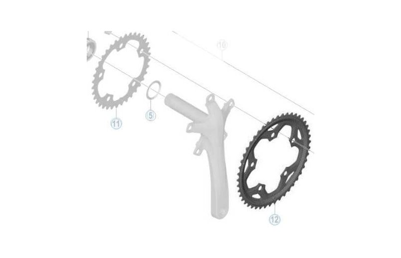Drev Shimano FC-RS500 MJ 110 bcd 2 x 11 gear 46T sort