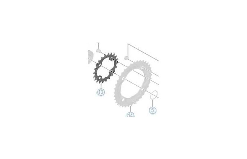 Drev Shimano Deore FC-M617 AZ 64 bcd 2 x 10 gear 24T sort