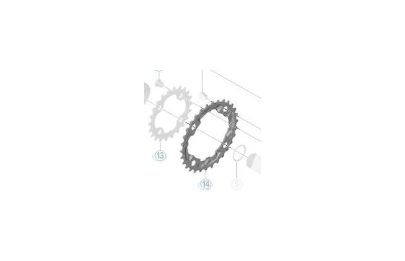 Drev Shimano FC-MT500 AN 96 bcd 3 x 10 gear 30T sort