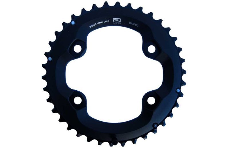 Shimano Gear Fc-M6000-2 Bg 96 Bcd 2 X 10 Hastigheder 38T Sort