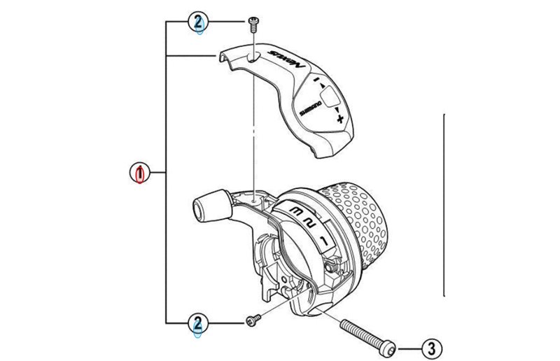 Kåpa Shimano SL-3S41 inkl. skrue
