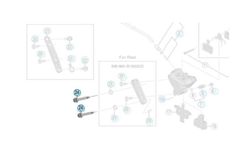 Jarrusatulan pultti SHIMANO Caliper Fix Bolt C 25mm for DURA-ACE BR-R9170