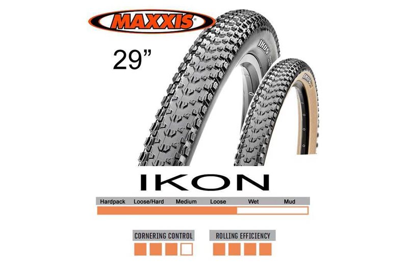 Maxxis Sykkeldekk Ikon 2C 60 TPI 57-622 (29 x 2.20") kanttråd Sykkeldekk svart