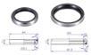 BBB Laakeri 41.0mm 36° x 45°/51.8mm 36° x 45°, 1 setti