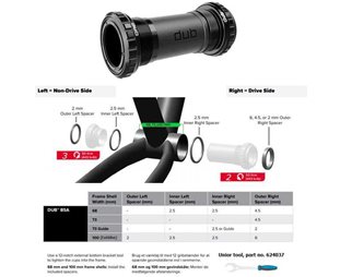 Krankboks SRAM DUB BSA 100 mm