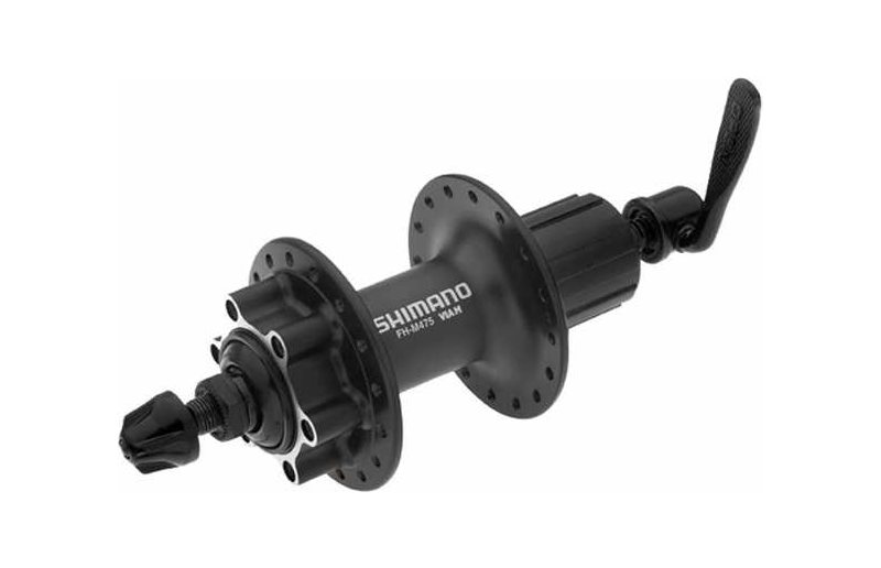 Baghjulnav Shimano FH-M475 skivebremse IS 32H 135 mm sort