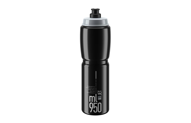 Cykelflaska Elite Jet 950Ml Black/Grey