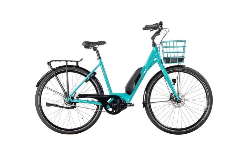 Naisten sähköpyörä Ecoride Ambassador AXS M-5 E6 Turkoosi