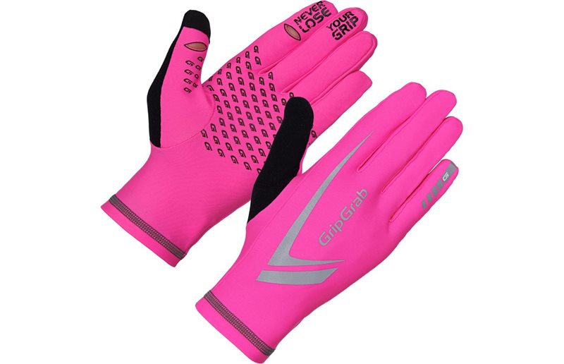 Gripgrab Löparhandskar Gripgrab Running Expert Winter Pink Hi-Vis